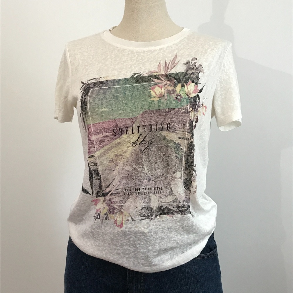 Only - T-shirt Off White with graphic design